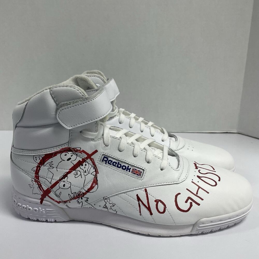Reebok Ex-O-Fit Clean High SZ 11 White Bait Stranger Things Ghostbusters CN3570 - Picture 8 of 9